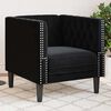 vidaXL Fauteuil Chesterfield Autre Noir 71 x 74.5 x 70.5 cm Velours