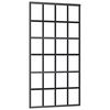 vidaXL Porte coulissante Verre ESG et aluminium 102x205 cm Noir