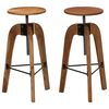vidaXL Chaises de bar lot de 2 bois d'acacia solide
