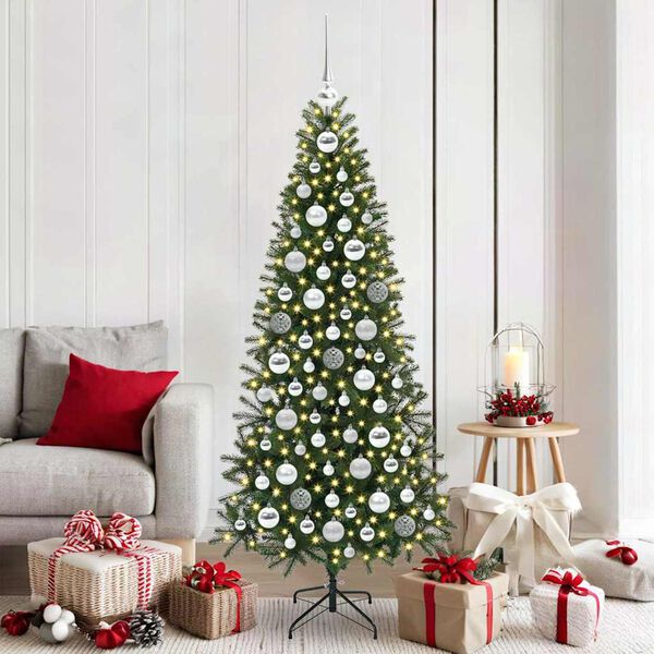 vidaXL Ensemble de Boules de Noël 120 pcs Argent Plastique