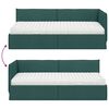vidaXL Cadre de lit d'angle avec matelas 2 pcs Vert Velours