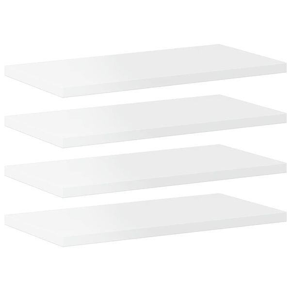 vidaXL Panneaux de biblioth&egrave;que 4 pcs blanc brillant bois d&rsquo;ing&eacute;nierie