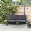 vidaXL Canap&eacute; de jardin Anthracite 200,5 x 70 x 85,5 cm Acier