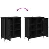 vidaXL Buffet Ch&ecirc;ne noir 70 x 30 x 80 cm Bois d'ing&eacute;nierie