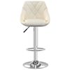vidaXL Tabouret de bar Crème Velours
