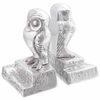 vidaXL Serre-livres 2 pc Argent&eacute; 12 x 9 x 19 cm Aluminium