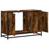 vidaXL Armoire de lavabo de salle de bain ch&ecirc;ne fum&eacute; 90x33x60 cm