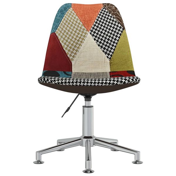 vidaXL Chaises pivotantes &agrave; manger lot de 4 Patchwork Tissu