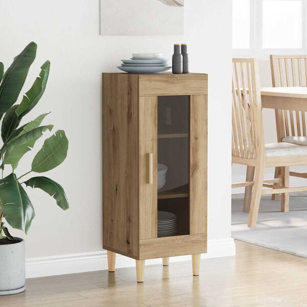 vidaXL Buffet Ch&ecirc;ne artisanal 34,5 x 32,5 x 90 cm Bois d'ing&eacute;nierie