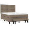 vidaXL Sommier &agrave; lattes de lit avec matelas Taupe 140x190 cm Tissu
