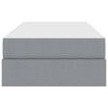 vidaXL Lit avec rangement et matelas Gris clair 100 x 200 cm Polyester