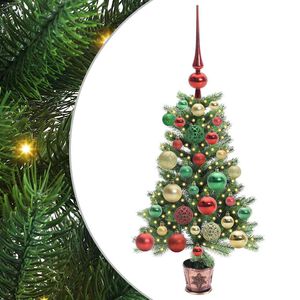 vidaXL Sapin de No&euml;l avec 150 LED avec support Vert 65 cm PE