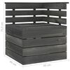 vidaXL Salon palette de jardin 4 places gris fonc&eacute; bois de pin massif