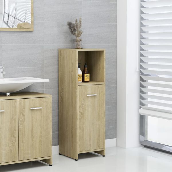 vidaXL Armoire de salle de bain Chêne sonoma Bois d'ingénierie