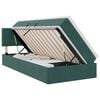 vidaXL Lit de rangement LED avec matelas Vert fonc&eacute; 90 x 200 cm