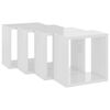 vidaXL &Eacute;tag&egrave;res cube murales 4 pcs Blanc brillant 26x15x26 cm