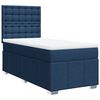 vidaXL Sommier &agrave; lattes de lit avec matelas Bleu 80x200 cm Tissu