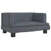 vidaXL Lit pour chien gris fonc&eacute; 60x40x30 cm velours