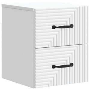 vidaXL Cabinet de chevet mural avec tiroir Blanc 34,5 x 33 x 40 cm