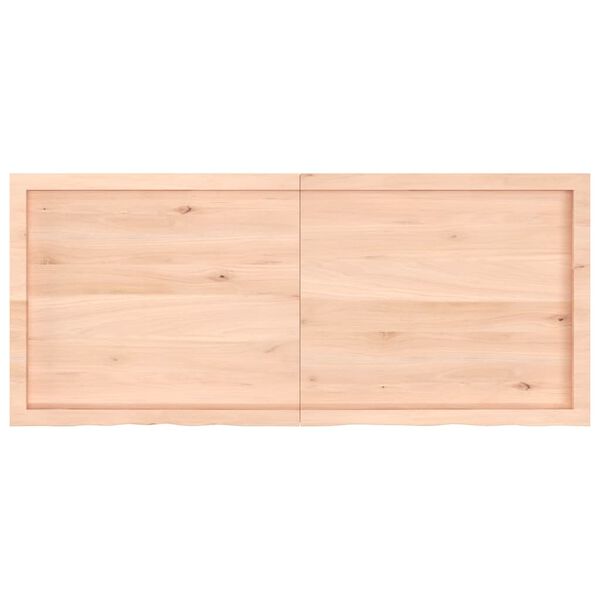 vidaXL Dessus de table 140x60x(2-4) cm bois de ch&ecirc;ne massif non trait&eacute;