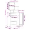 vidaXL Table de Toilette avec tiroir Ch&ecirc;ne noir 86,5 x 35 x 136 cm