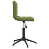 vidaXL Chaise pivotante de salle &agrave; manger Vert clair Velours