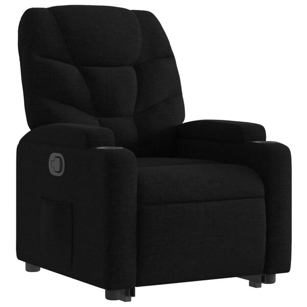 vidaXL Fauteuil inclinable noir tissu