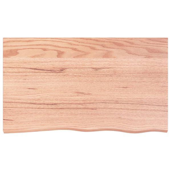 vidaXL Comptoir de salle de bain marron 100x60x(2-6) cm bois traité
