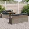vidaXL Ensemble de canapé de jardin 7 pcs Gris Poly rotin