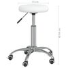 vidaXL Tabouret de massage Similicuir Blanc