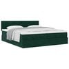 vidaXL Cadre de lit ottoman avec matelas vert fonc&eacute; 160x200 cm velours