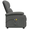 vidaXL Fauteuil de massage inclinable Gris fonc&eacute; Tissu