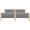 vidaXL Cadre de lit Gris clair 200 x 200 cm Pin massif