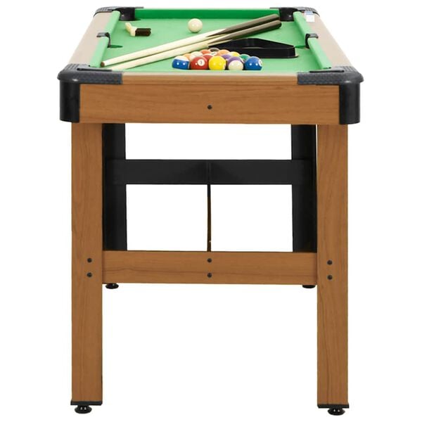 vidaXL Table de billard 4 pieds 122x61x76 cm Marron
