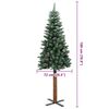 vidaXL Sapin de Noël mince avec 300 LED Vert et blanc 180 cm