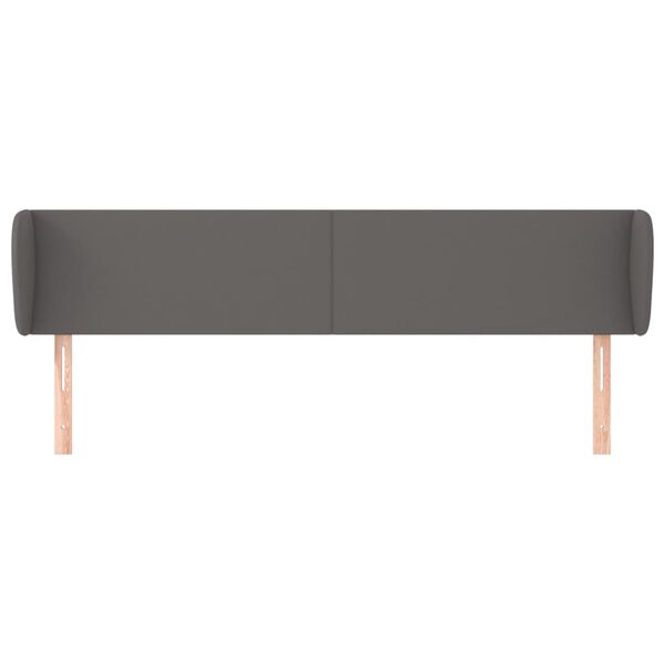 vidaXL T&ecirc;te de lit avec oreilles Gris 183x23x78/88 cm Similicuir