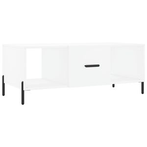 vidaXL Table basse blanc 102x50x40 cm bois d'ing&eacute;nierie