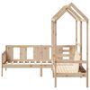 vidaXL Ensemble de lit de jour et de banc avec toit sans matelas