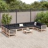 vidaXL Salon de jardin 11 pcs bois de pin massif
