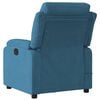 vidaXL Fauteuil inclinable de massage &eacute;lectrique bleu velours