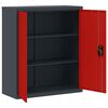 vidaXL Classeur anthracite et rouge 90x40x105 cm acier