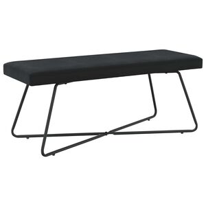 vidaXL banc Noir 110 x 40 x 45 cm Velours