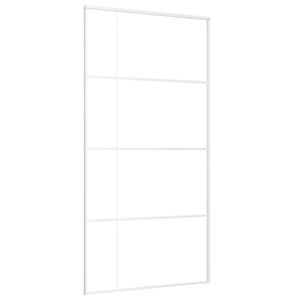 vidaXL Porte coulissante Verre ESG et aluminium 102,5x205 cm Blanc