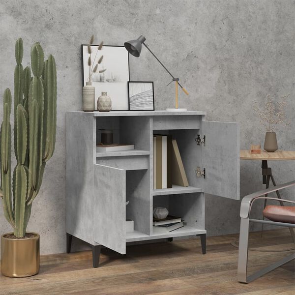 vidaXL Buffet Gris béton 60x35x70 cm Bois d'ingénierie