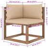 vidaXL Canap&eacute; palette de jardin 4 places avec coussins Pin impr&eacute;gn&eacute;