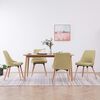 vidaXL Chaises &agrave; manger lot de 4 vert tissu