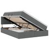 vidaXL Lit de rangement LED avec matelas Gris fonc&eacute; 140 x 190 cm Tissu