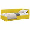 vidaXL Cadre de lit d'angle Jaune 90 cm x 190 cm Velours