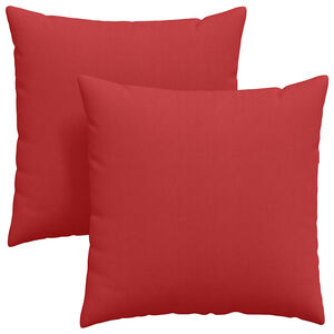 vidaXL Coussins de canap&eacute; 2 pcs Rouge 60 x 60 cm tissu