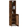 vidaXL Buffet haut Ch&ecirc;ne fum&eacute; 34,5x34x180 cm Bois d'ing&eacute;nierie